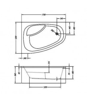 Ванна Kolpa San Chad 170x120 539575