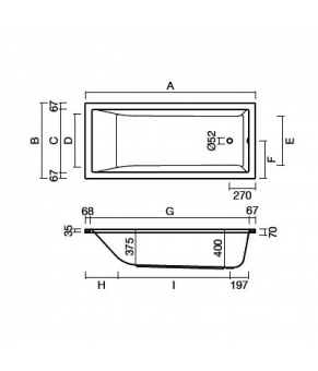 Ванна Sanitana Cubic B70CB