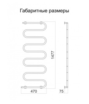 Полотенцесушитель Теплый мир Питон L 2051