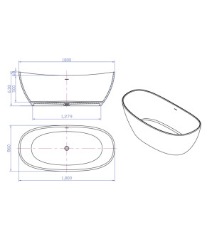 Ванна iStone Bath Marcella WD6569