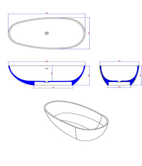 Ванна iStone Bath Olivia WD6550