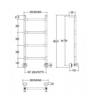 Полотенцесушитель Margaroli Sereno 482 L chrome