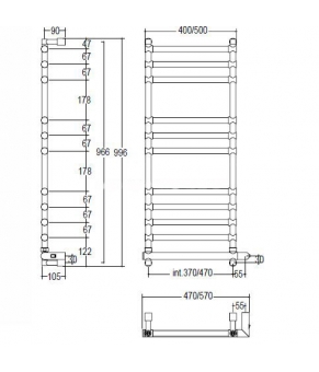 Полотенцесушитель Margaroli Sole 564/11/B