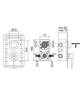 Душевой комплект Treemme Up 5102JJ15 5707JJ22