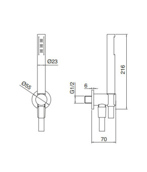 Душевой гарнитур Treemme 2705BB74