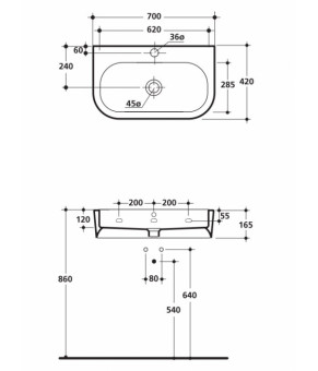 Умывальник Kerasan Flo 3150