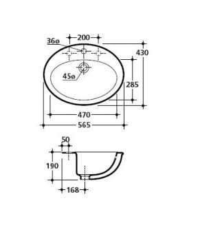Умывальник Kerasan Arredo Corallo 0242 (7742)