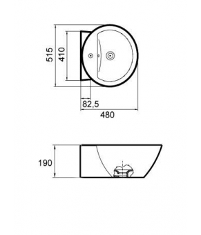 Умывальник Sanitana Loop LPLV1E