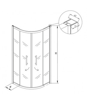 Душевая кабина Kolpa San SQ Line TKP 90x90/K R550 511120