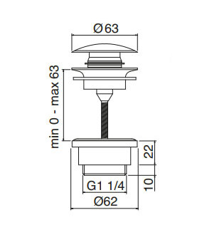 Донный клапан Treemme RTSA117BB