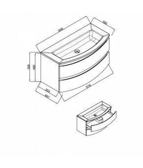 Тумбa с раковиной Kolpa San Iman OUI 100 WH 536659