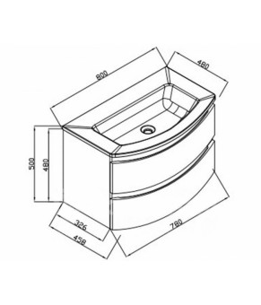 Тумбa с раковиной Kolpa San Iman OUI 80 WH 536703