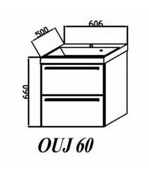 Тумбa с раковиной Kolpa San Jolie OUJ 60 WH/WH 521518