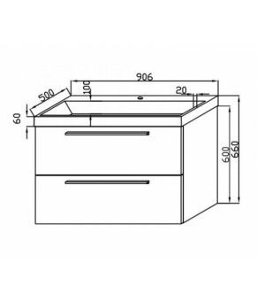 Тумбa с раковиной Kolpa San Jolie OUJ 90 WH/WH 521525