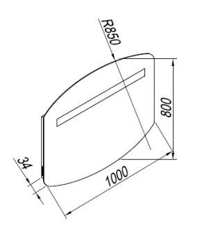 Зеркало Kolpa San Iman OGI 100-NEON 936220