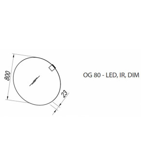 Зеркало Kolpa San OG 80 LED 573685