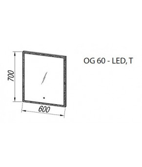 Зеркало Kolpa San OG 60-LED 507246