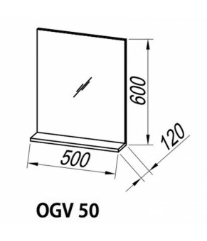 Зеркало Kolpa San Viva OGV 50 WH 505471