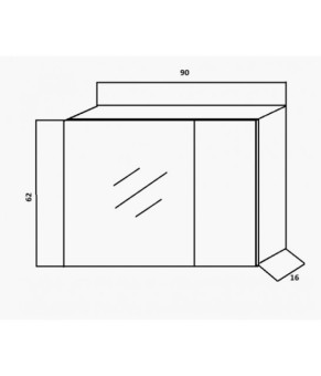 Зеркальный шкаф Kolpa San Jolie TOJ 90 WH 521563