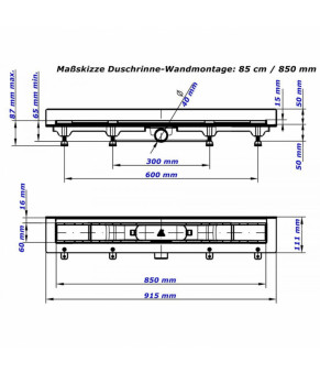 Душевой канал MCH CH-850HN3