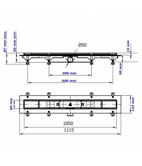 Душевой канал MCH CH 1050/50 HN1