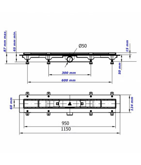 Душевой канал MCH CH 950/50 DN1