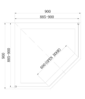 Душевая кабина Dusel DL197 Black Matt 90x90x190