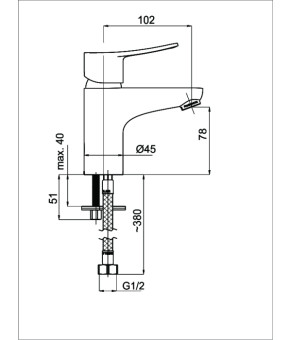 Смеситель Rubineta Static-18 A80008