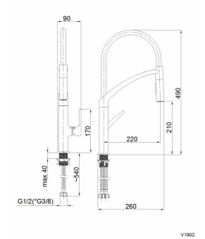 Смеситель Rubineta Ultima-50 WT UL50078