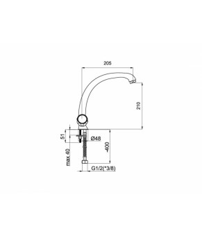 Смеситель Rubineta Milano-8 Cross Lux M8T006