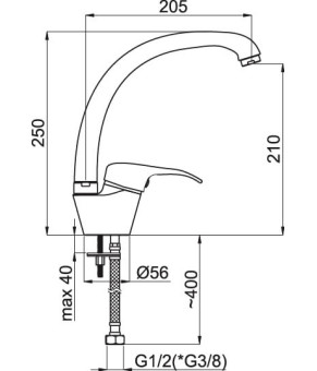 Смеситель Rubineta P-33 Star P33001