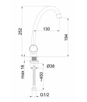Смеситель Rubineta C-8 Cross C8J006