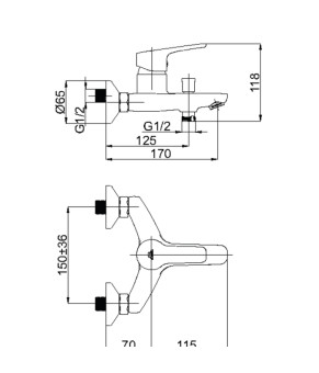 Смеситель Rubineta Uno-10 WT N10071