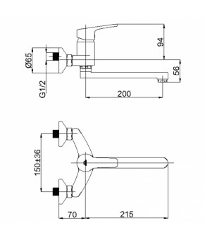 Смеситель Rubineta Uno-14 N41001