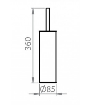 Щетка для унитаза Eformetal 831S