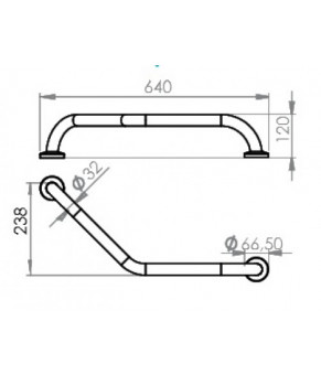 Поручень угловой Eformetal 514