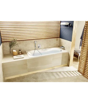 Ванна чугунная Roca Malibu 170х75, с противоскользящим покрытием, с двумя ручками A23097000R