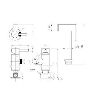 Набор гигиенического душа скрытого монтажа Asignatura Delight 75508900