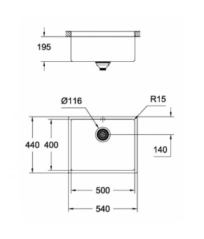 Кухонная мойка Grohe K700U EX Sink 31574SD0