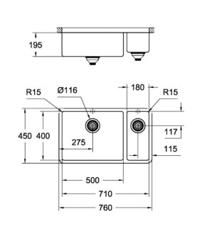 Кухонная мойка Grohe K700U EX Sink 31575SD0