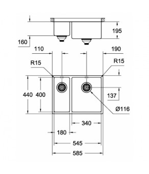 Кухонная мойка Grohe K700U EX Sink 31576SD0