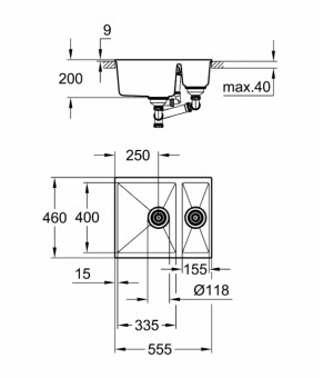 Кухонная мойка Grohe K500 EX Sink 31648AP0