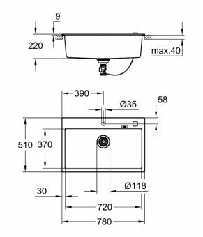 Кухонная мойка Grohe K700 EX Sink 31652AT0
