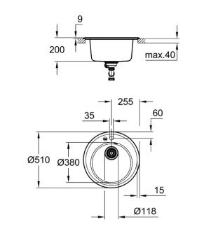 Кухонная мойка Grohe K200 EX Sink 31656AT0