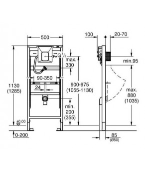 Инсталляция Grohe Rapid SL 38786001