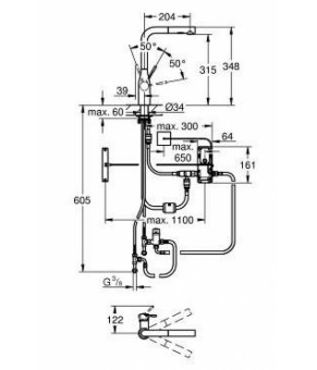 Змішувач Grohe Essence Foot Control 30311000