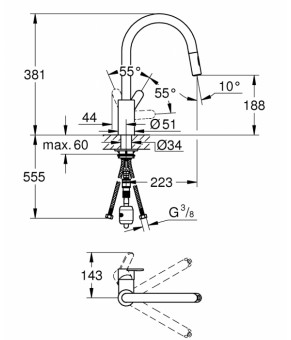 Смеситель Grohe Eurostyle Cosmopolitan 31482003
