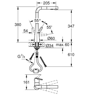 Смеситель Grohe Zedra 32553002