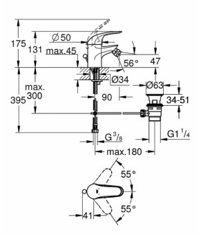 Смеситель Grohe Euroeco 23263000