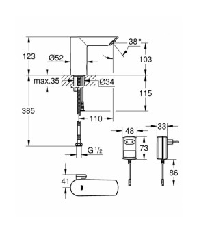 Смеситель Grohe BauCosmopolitan E 36453000